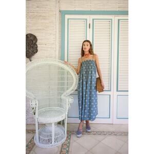 La Maregold The Sammy Dress Denim Ditsy Floral - XS